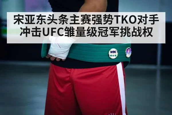 宋亚东头条主赛强势TKO对手冲击UFC雏量级冠军挑战权