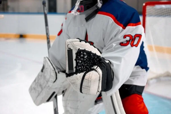 ice hockey goalie save